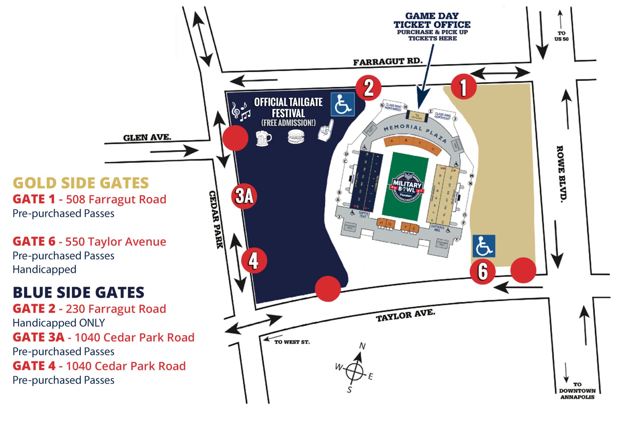 Parking-map | Military Bowl