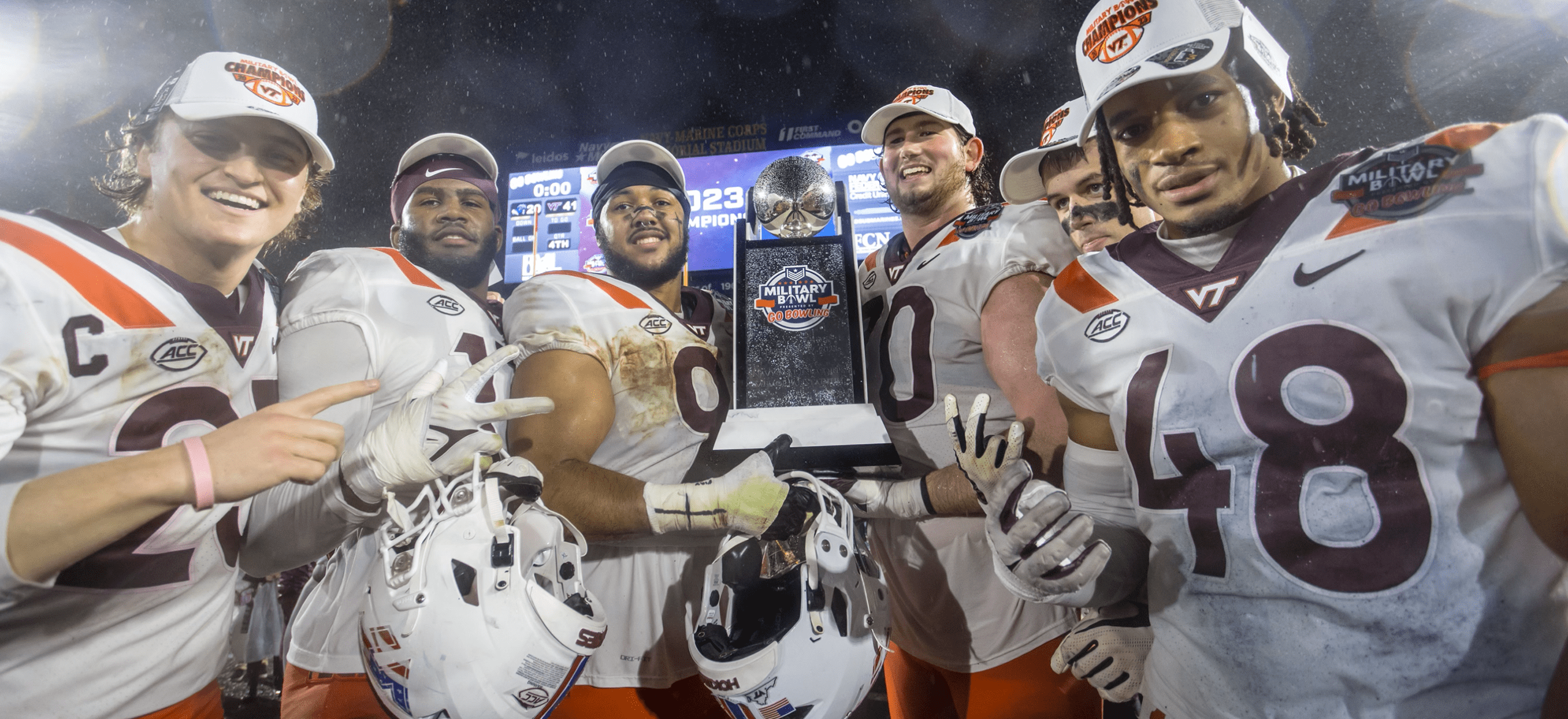 2023 Military Bowl Champion Brand Virginia Tech Team Long Sleeve T